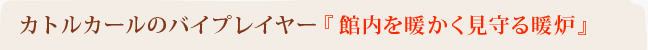 カトルカールのバイプレイヤー『館内を暖かく見守る暖炉』